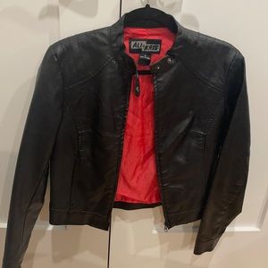 Leather Jacket with red interior